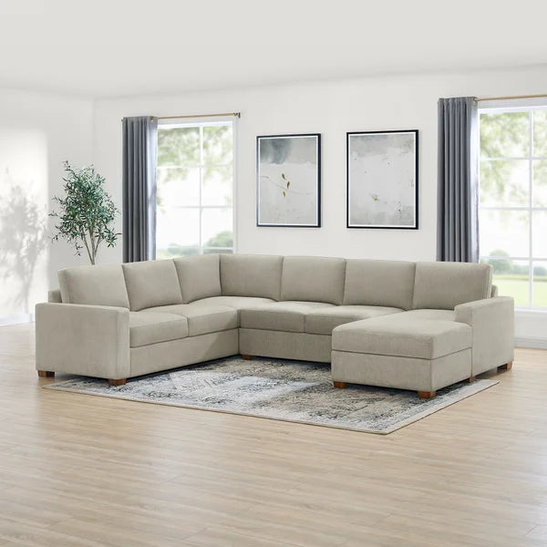 Brand new Thomasville Glenn Fabric Sectional with Storage Chaise ( in box)
