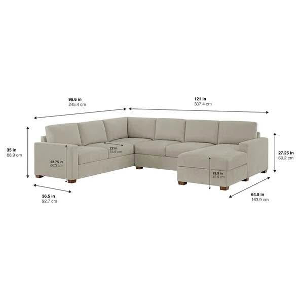 Free Shipping 🚚🚚of Brand new Thomasville Glenn Fabric Sectional with Storage Chaise ( in box)