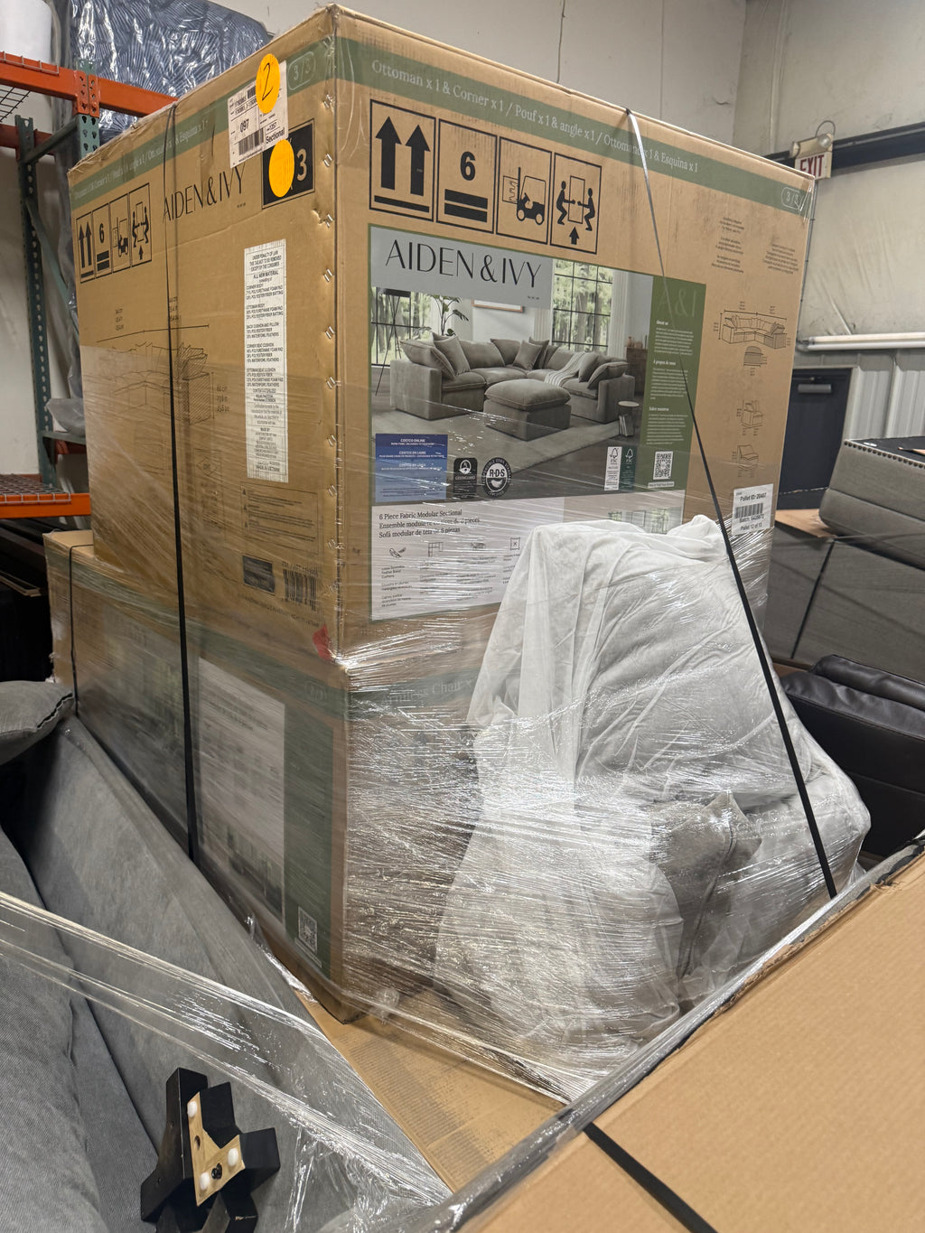 Sereen 6-Piece Fabric Modular Sectional – Taupe