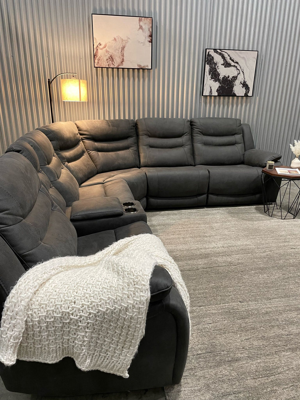 Kelsee Fabric Power Reclining Sectional - Delivery Available