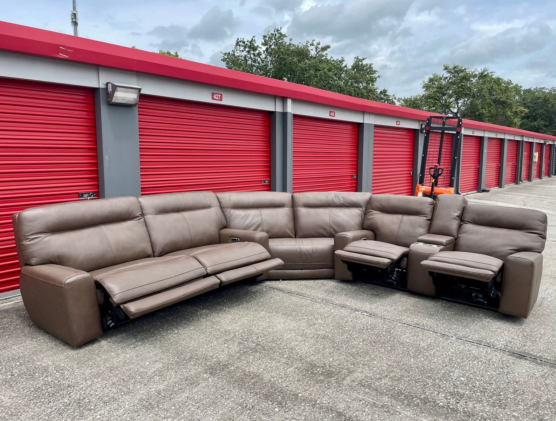 Atlas 3-piece Leather Power Reclining Sectional with Power Headrests 💥🏷OUTLET | COSTCO