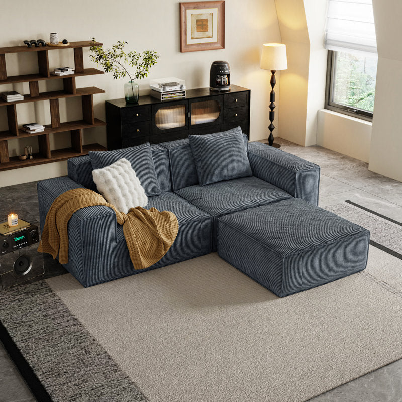 86-Inch Free Combination Modular Gray Sofa Living Room