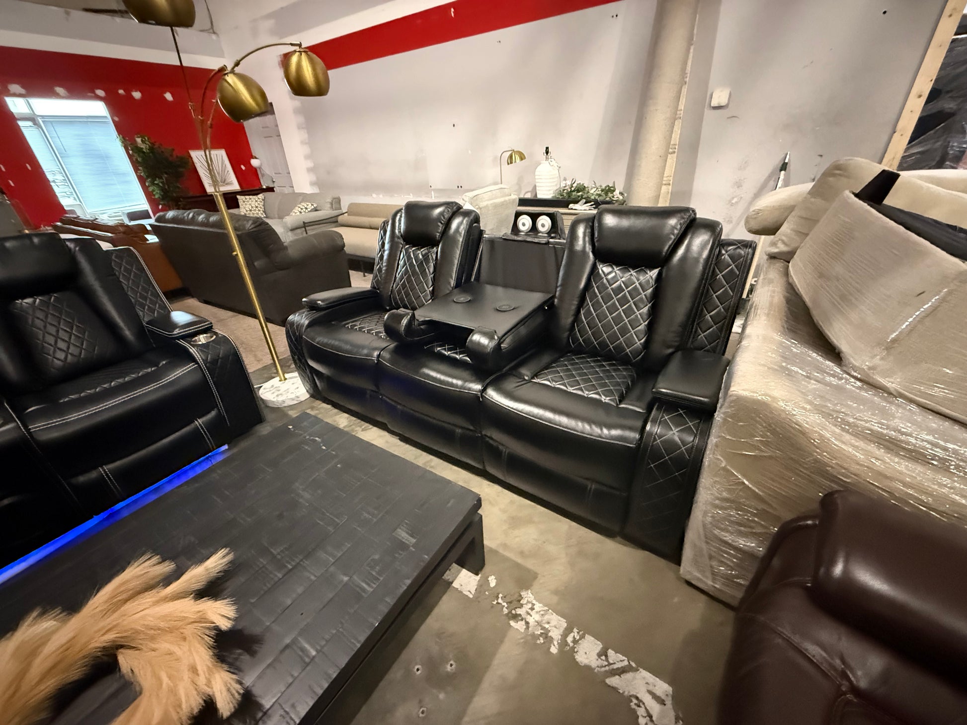 Ajaipal 2 Piece Power Reclining Breathing Faux Leather with LED and Reading Light Living Room Set (Set of 2)