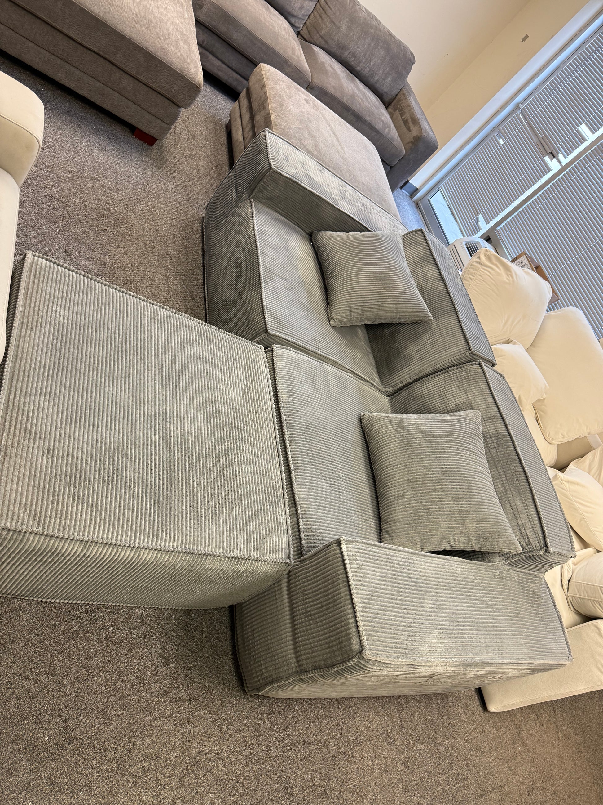 86-Inch Free Combination Modular Gray Sofa Living Room