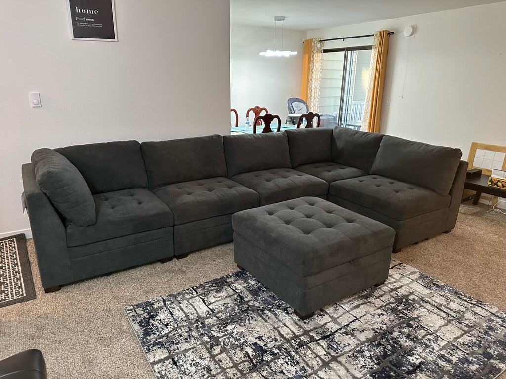 Dark Gray Thomasville Tisdale Sectional - DELIVERY AVAILABLE