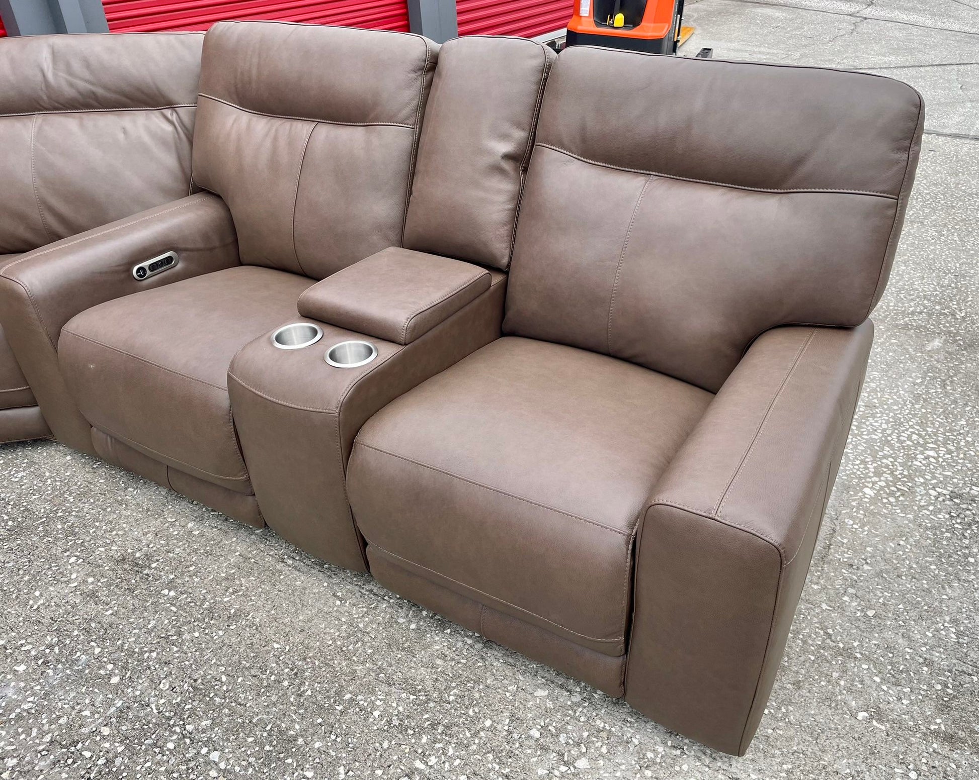 Atlas 3-piece Leather Power Reclining Sectional with Power Headrests 💥🏷OUTLET | COSTCO