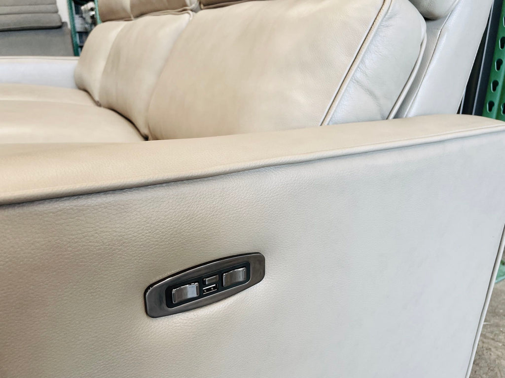 Jackston Leather Power Reclining Sofa with Power Headrest, Tan