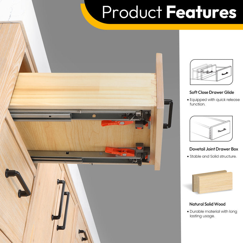 Aranwen 84'' Double Bathroom Vanity with Engineered Marble Top