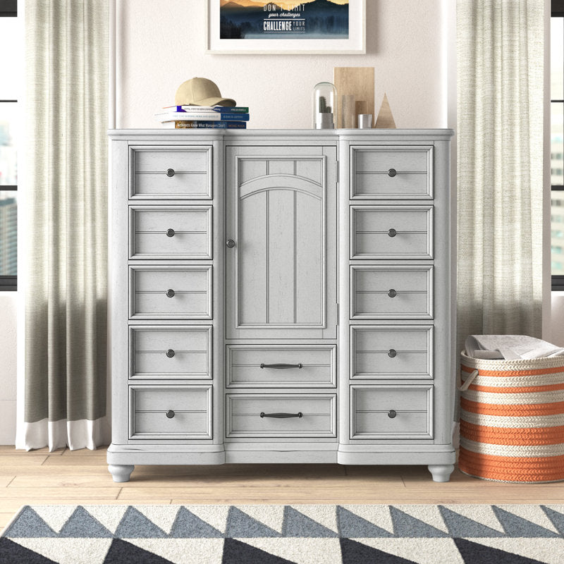Alrahman Solid Wood 56'' W 12 - Drawer Dresser