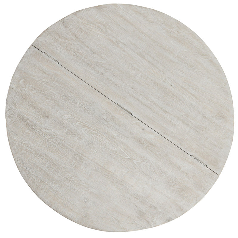 Sylvia Solid Wood Drum Coffee Table with Storage