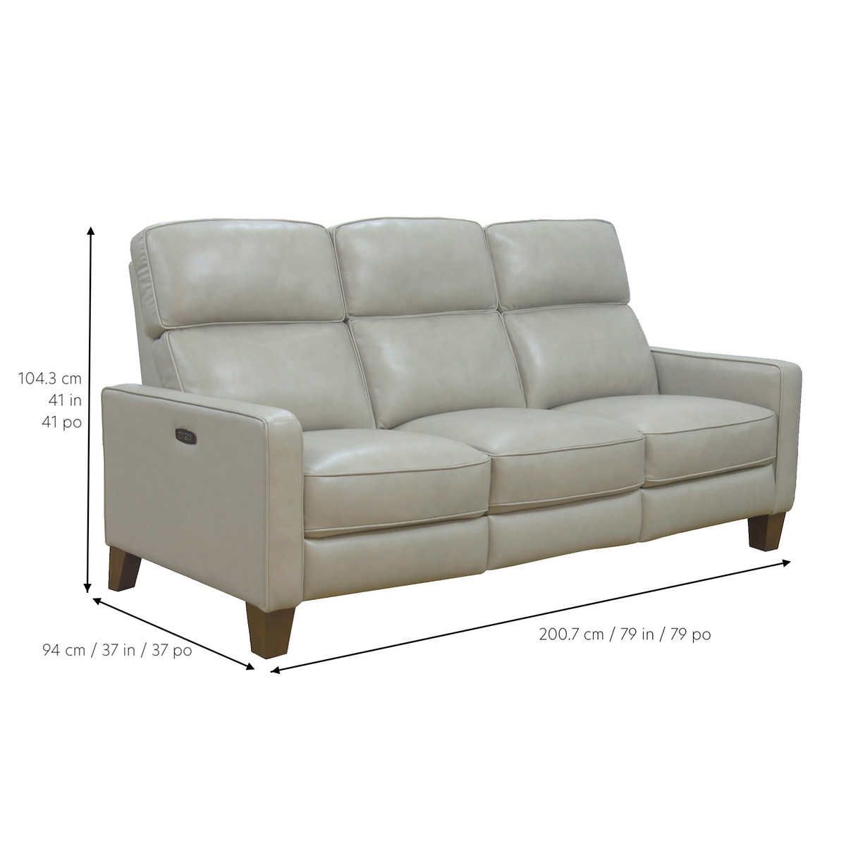 Jackston Leather Power Reclining Sofa with Power Headrest, Tan