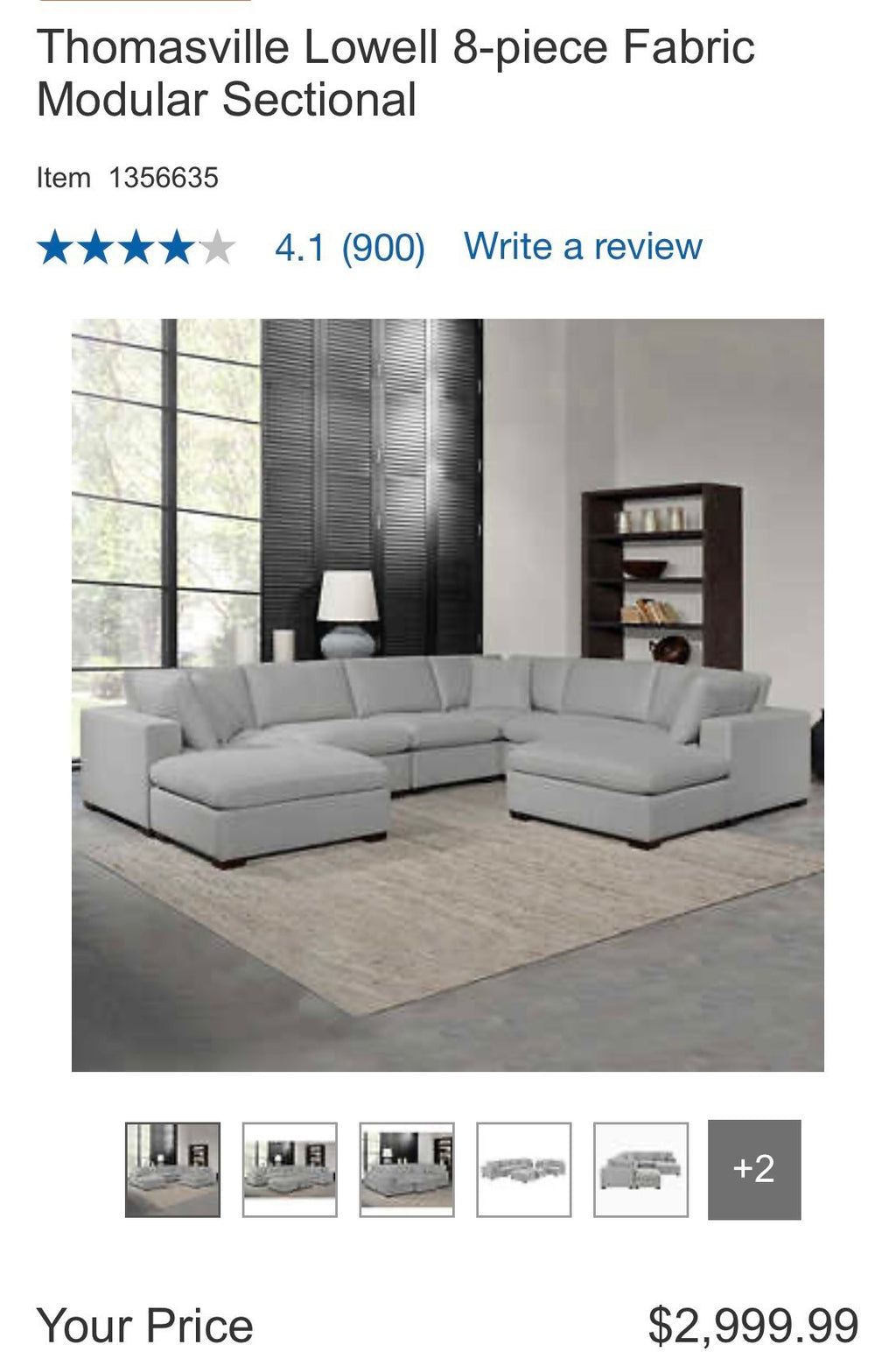 Thomasville Lowell 8 Piece Modular Sectional