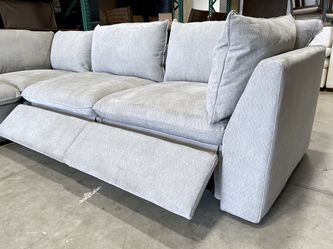 Harwood 5-piece Fabric Modular Sectional Sofa with Power Footrest, Gray WAREHOUSE CLEARANCE |