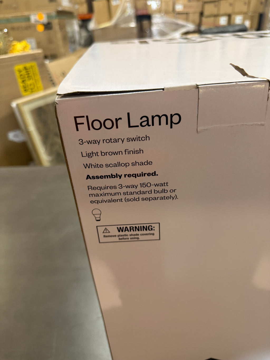 Natural Polyresin Floor Lamp - Room Essentials