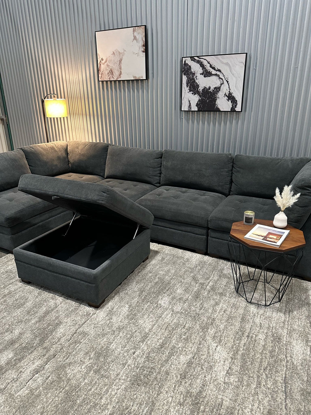 Dark Gray Thomasville Tisdale Sectional - DELIVERY AVAILABLE
