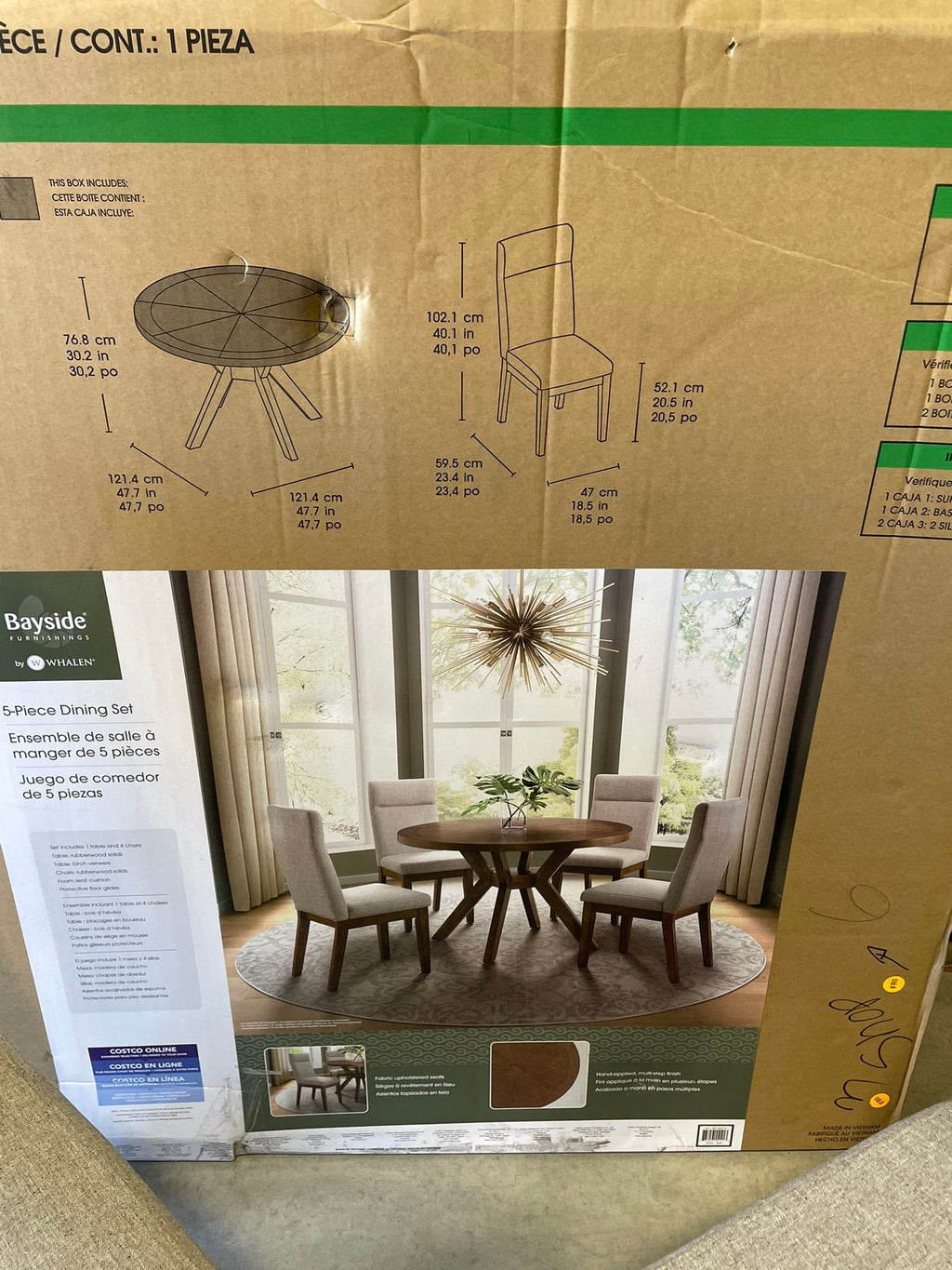 WAREHOUSE CLEARANCE | Kaelyn 5-piece Dining Set | BRAND NEW