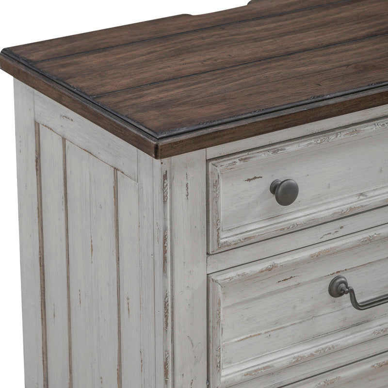Chalita 3 Drawer Nightstand w/ Charging Station