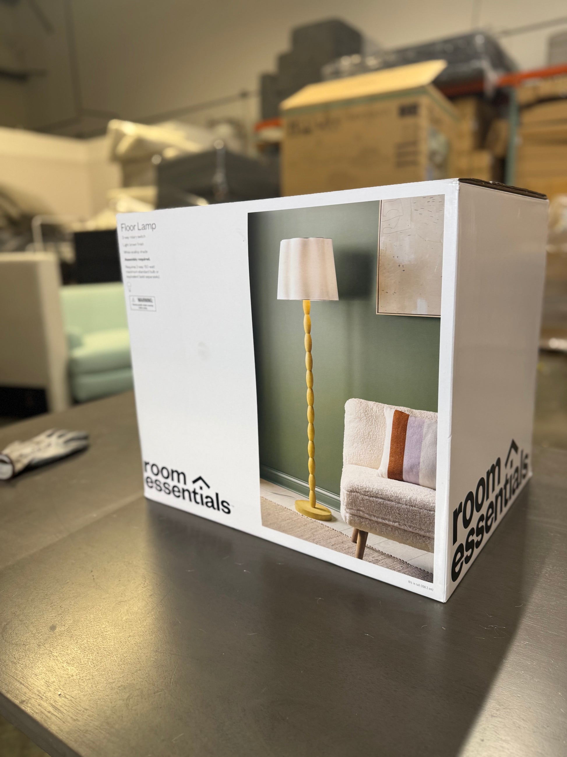 Natural Polyresin Floor Lamp - Room Essentials