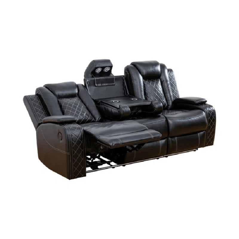 Ajaipal 3 Piece Power Reclining Breathing Faux Leather with LED and Reading Light Living Room Set (Set of 3)