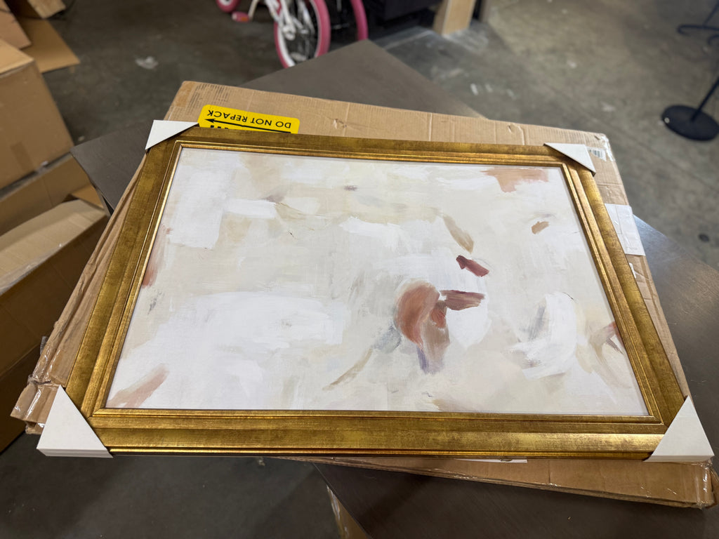 28"x38" Modern Abstract Light Framed Wall Art with Ornate Frame - Threshold™ designed with Studio McGee