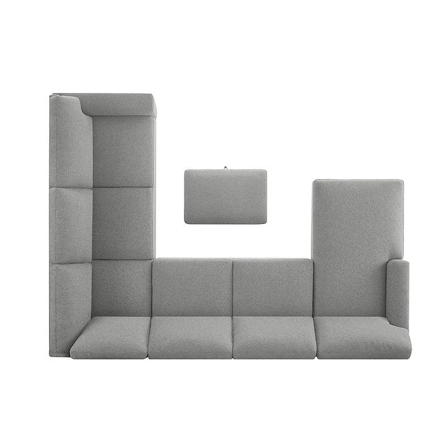 Thomasville Langdon Fabric Sectional with Storage Ottoman