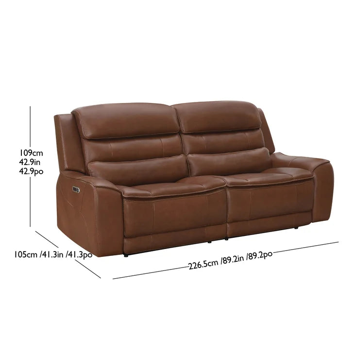 Rhodes Leather Power Reclining Sofa