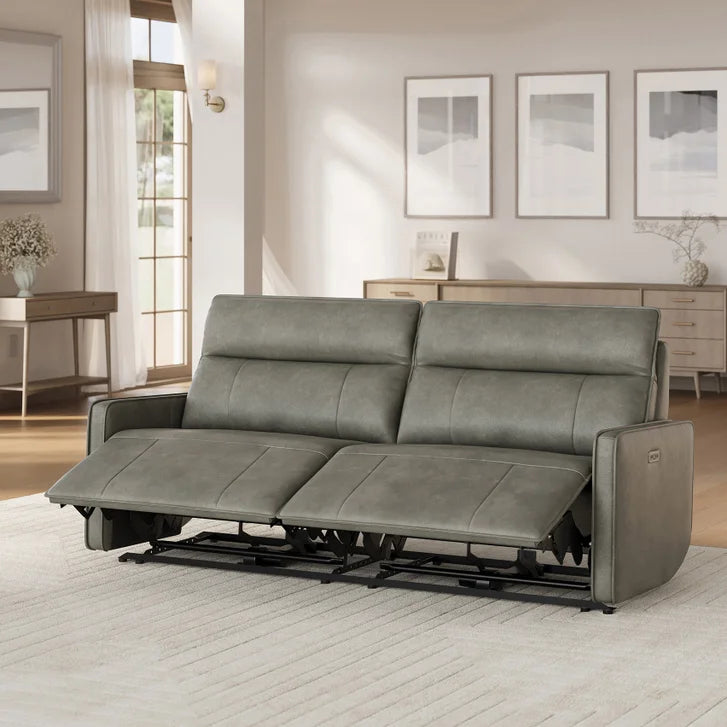 Henredon Keira Leather Zero-gravity Reclining Sofa