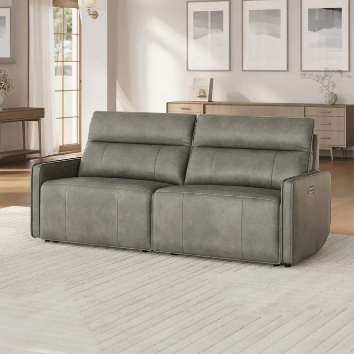 Henredon Keira Leather Zero-gravity Reclining Sofa