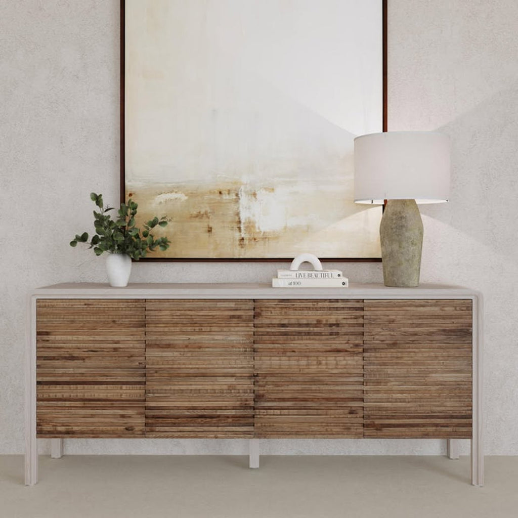 Spencer 79" Wide Elm Solid Wood Sideboard (Free delivery)