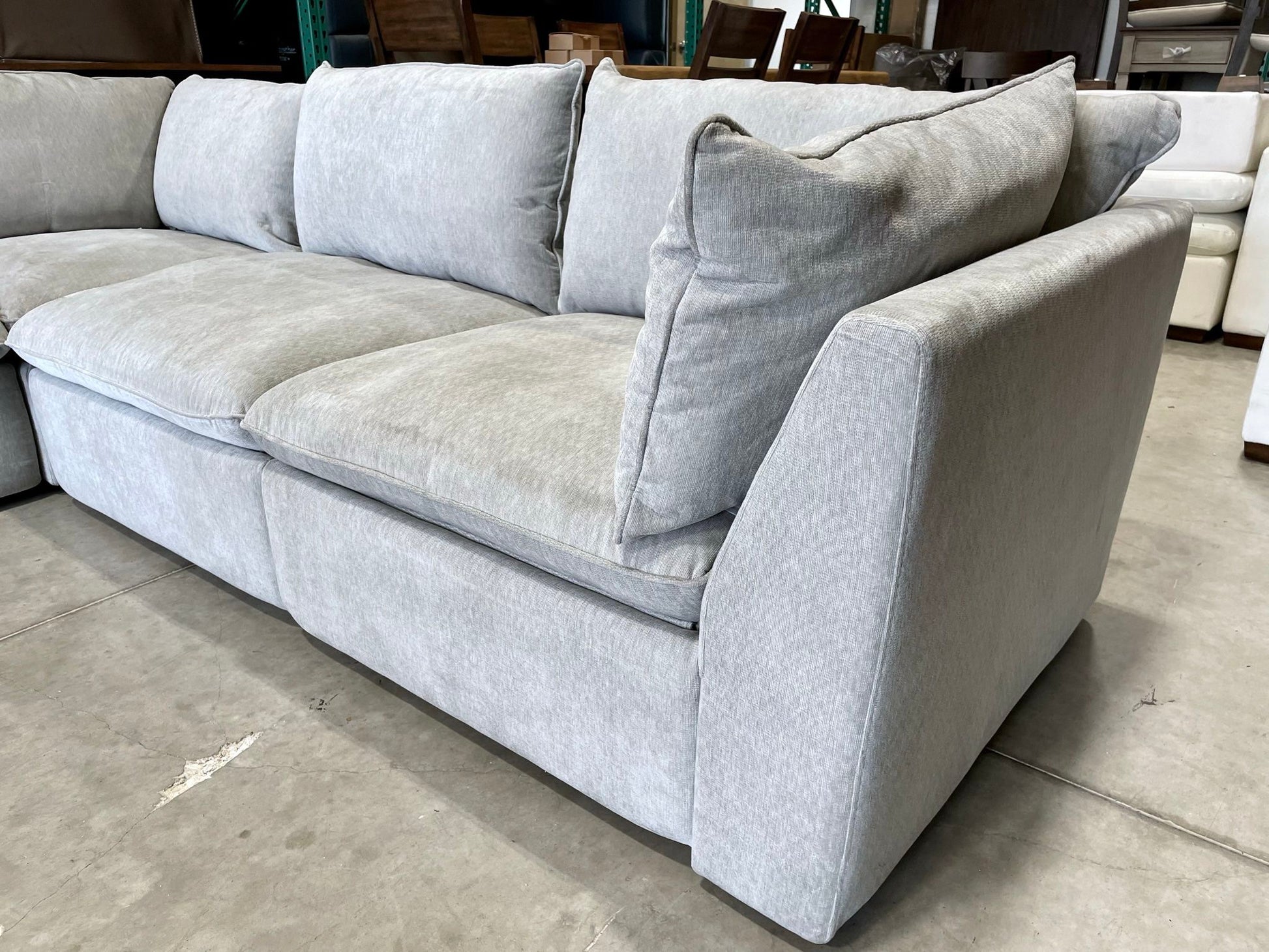 Harwood 5-piece Fabric Modular Sectional Sofa with Power Footrest, Gray WAREHOUSE CLEARANCE |