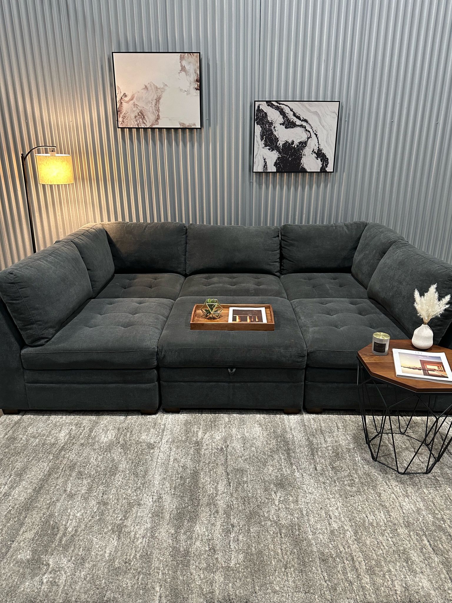 Dark Gray Thomasville Tisdale Sectional - DELIVERY AVAILABLE