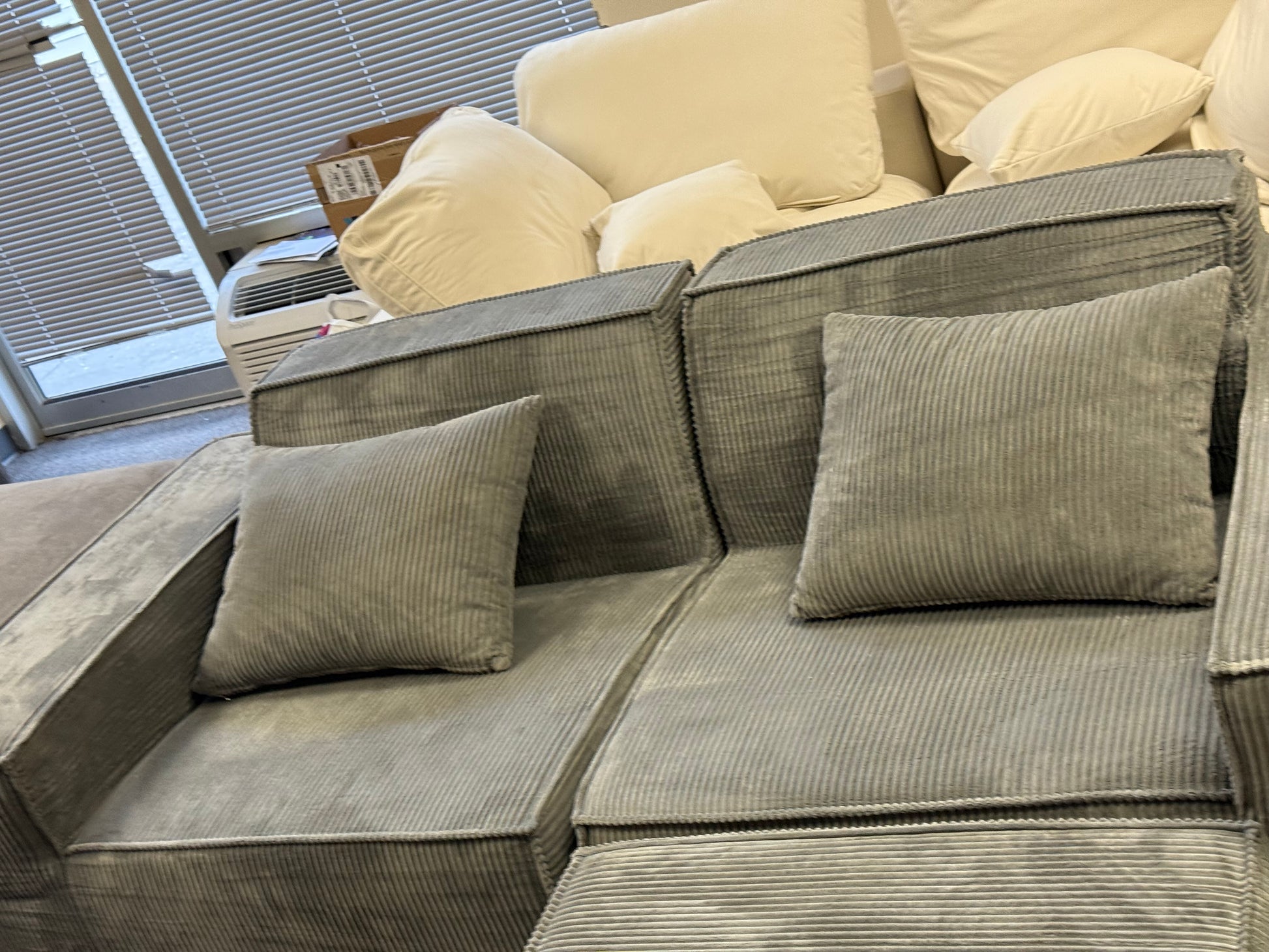 86-Inch Free Combination Modular Gray Sofa Living Room