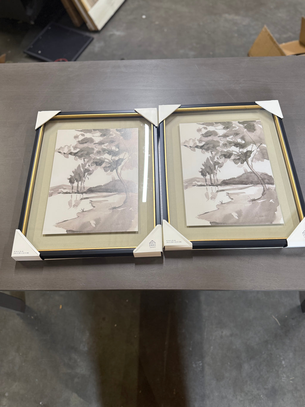 16"x20" Washed Landscape Framed Wall Art - Hearth & Hand with Magnolia