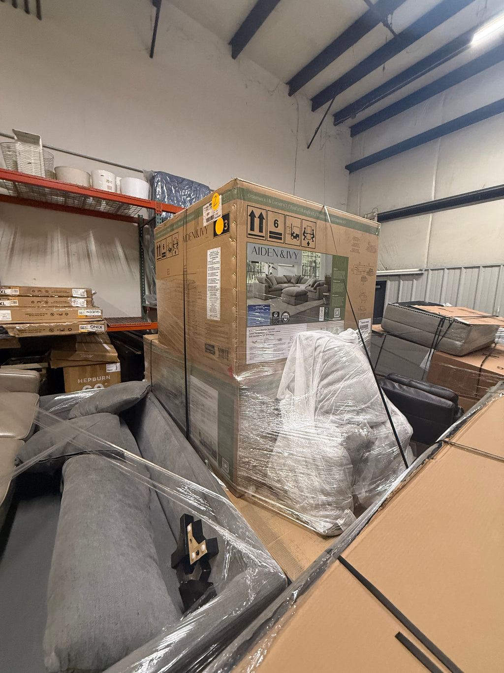 Sereen 6-Piece Fabric Modular Sectional – Taupe