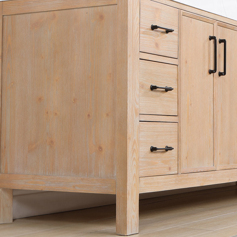 Aranwen 84'' Double Bathroom Vanity with Engineered Marble Top