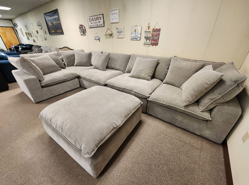 Sereen 6-Piece Fabric Modular Sectional – Taupe