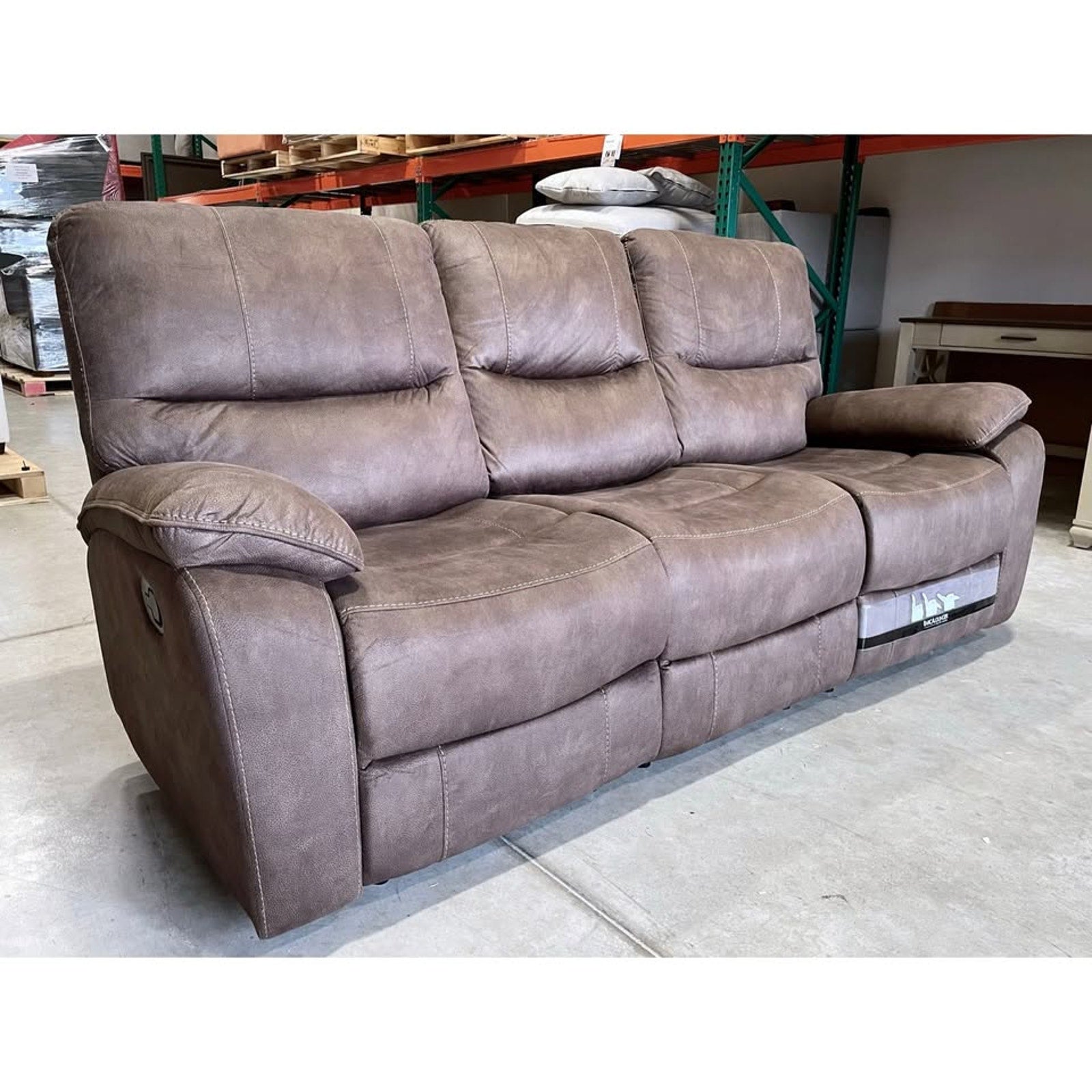 Barcalounger Henley Fabric Manual Reclining Sofa, Brown Free Delivery 🚚🚚