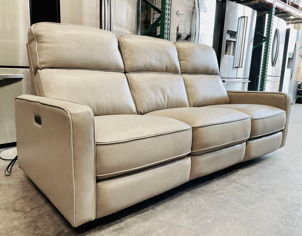 Jackston Leather Power Reclining Sofa with Power Headrest, Tan