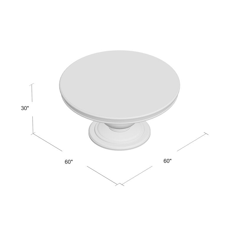 Dadeville Pine Round Solid Wood Dining Table