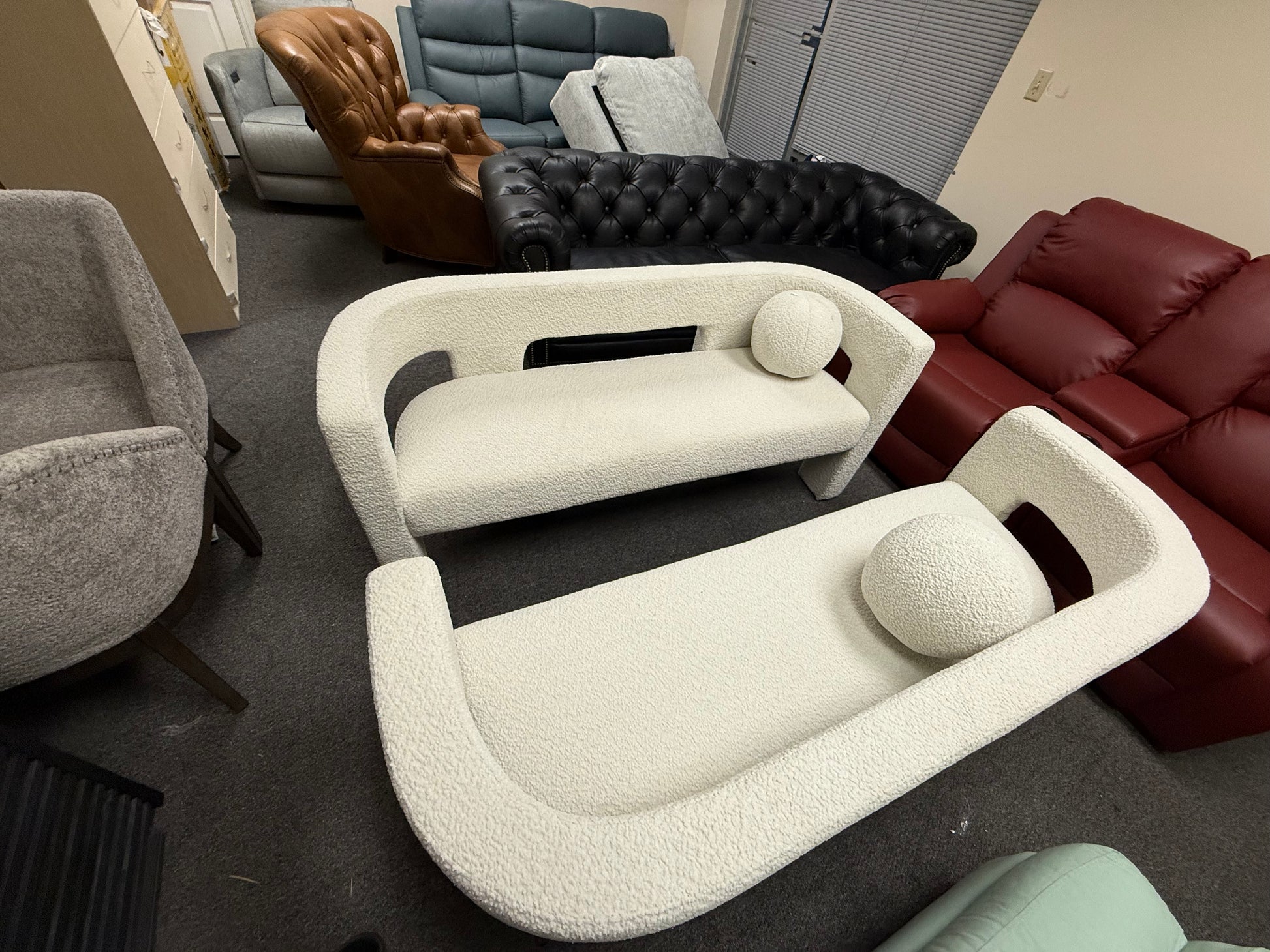 Brycie 66'' Wide Boucle Upholstered Bedroom Room Bench with Toss Pillow