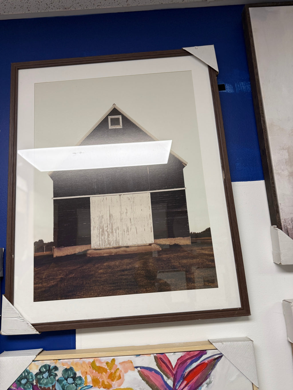 24" x 30" Barn Framed Poster Black - Threshold™: Countryside Elegance, Vintage Artistry