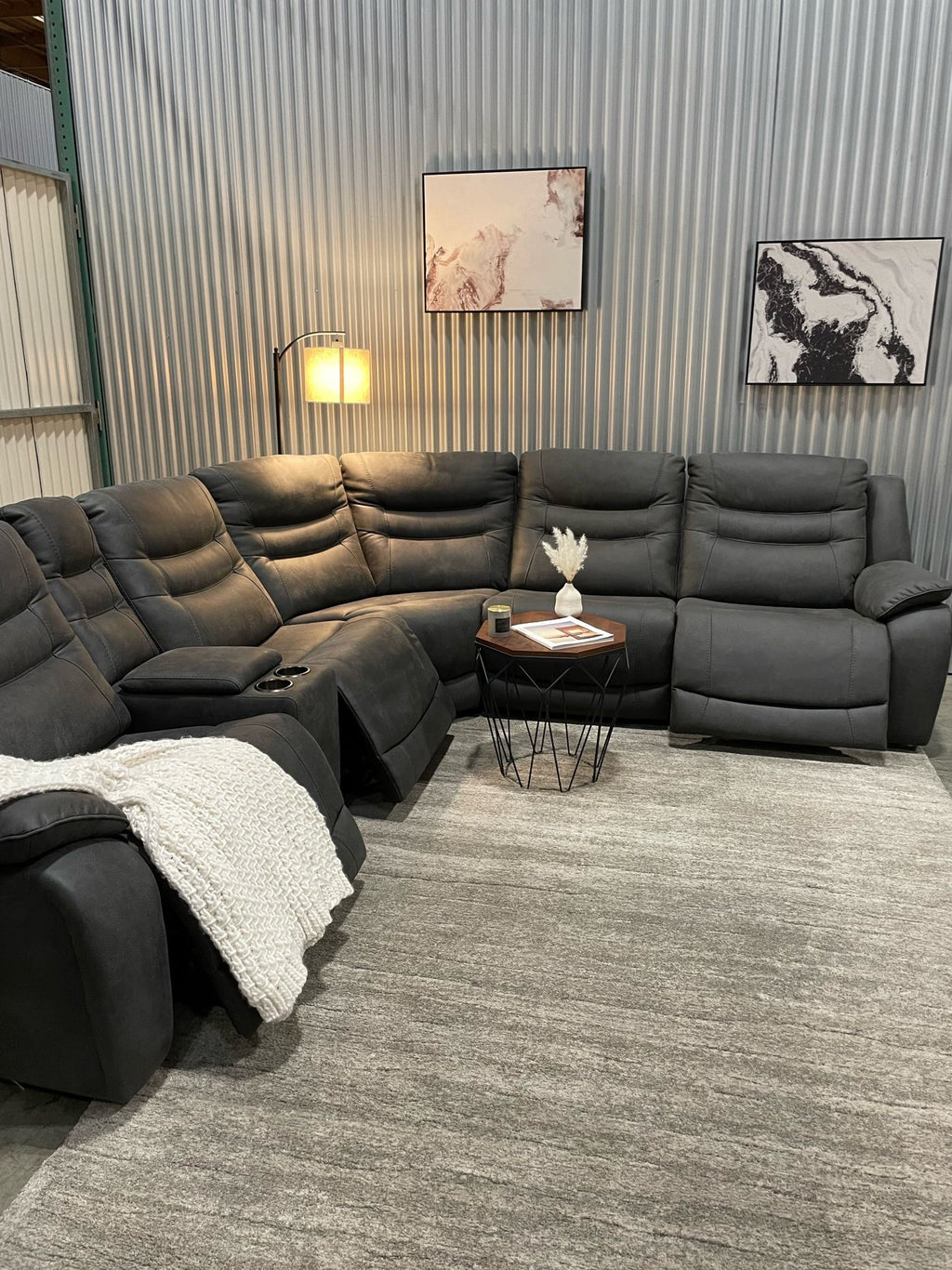 Kelsee Fabric Power Reclining Sectional - Delivery Available