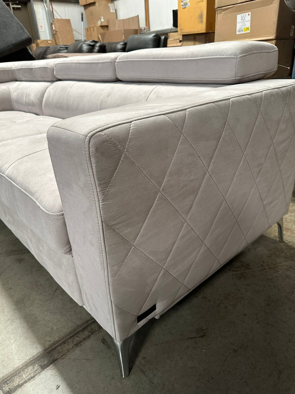 Blaise Fabric Sectional With Storage Chaise