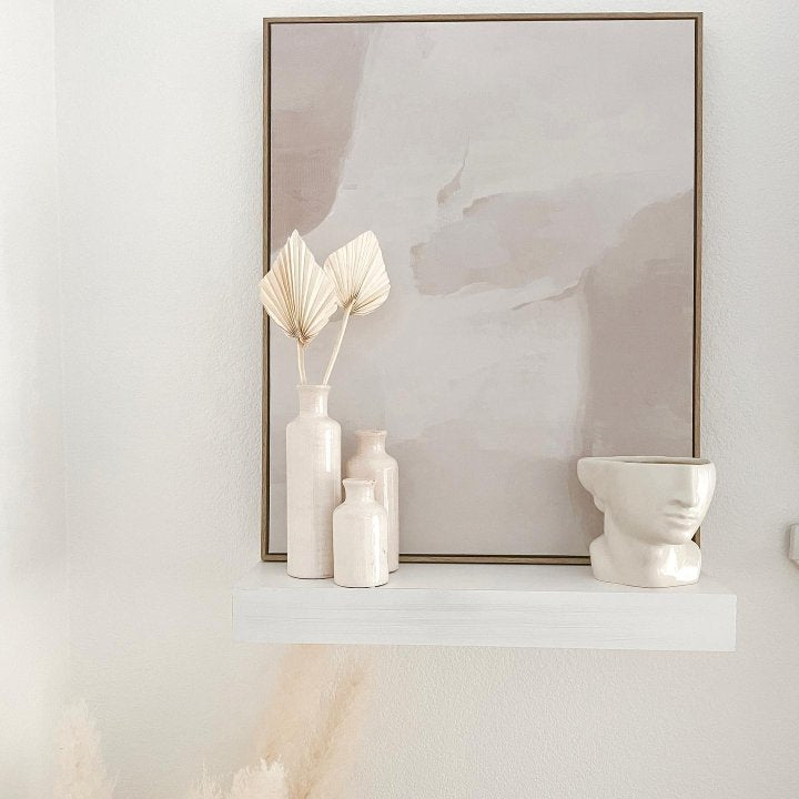 24" x 30" Neutral Abstract Lines Framed Canvas - Threshold™ designed with Studio McGee