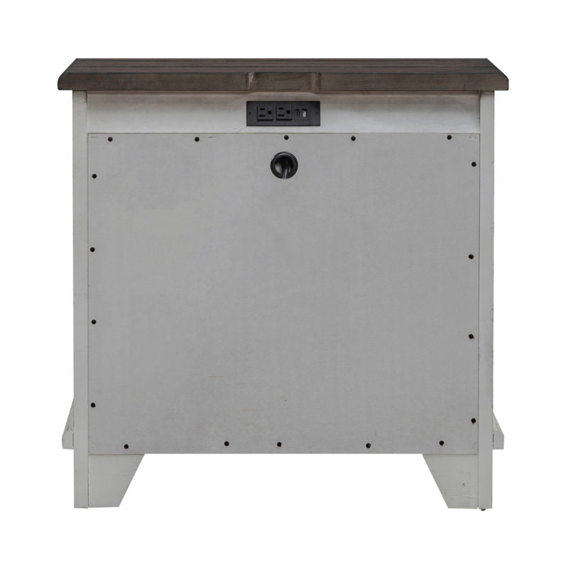 Chalita 3 Drawer Nightstand w/ Charging Station