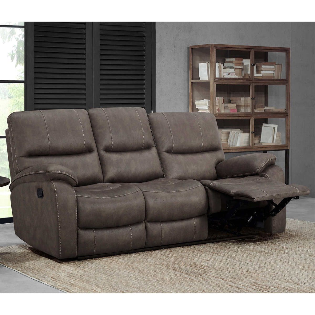 WAREHOUSE CLEARANCE | Barcalounger Henley Fabric Manual Reclining Sofa, Brown