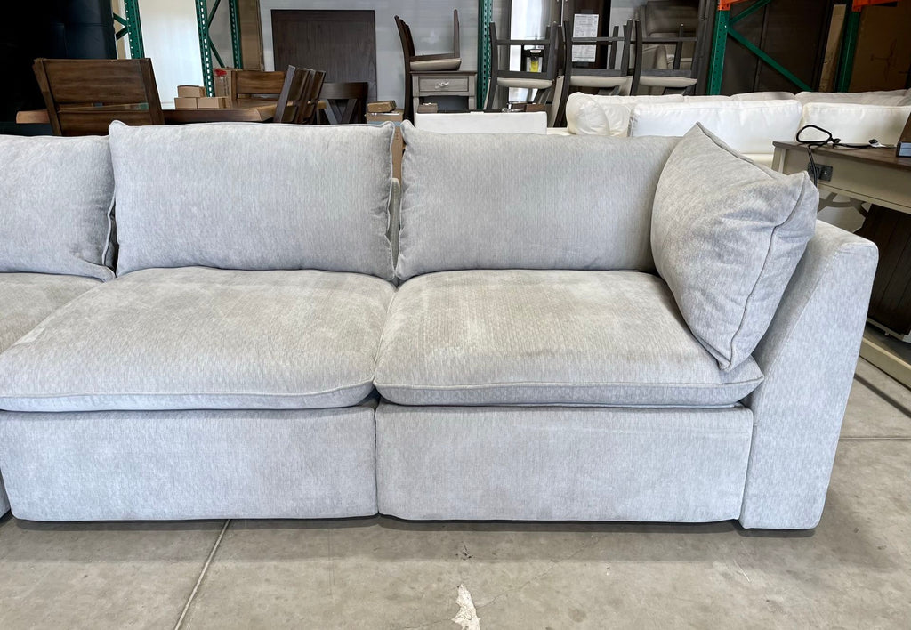 Harwood 5-piece Fabric Modular Sectional Sofa with Power Footrest, Gray WAREHOUSE CLEARANCE |