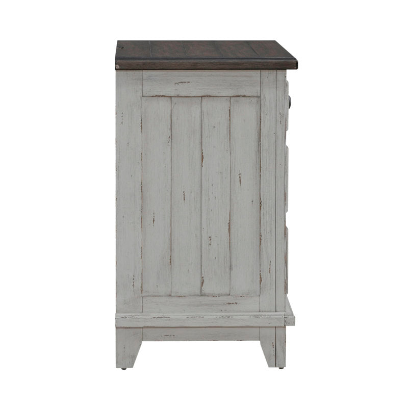 Chalita 3 Drawer Nightstand w/ Charging Station