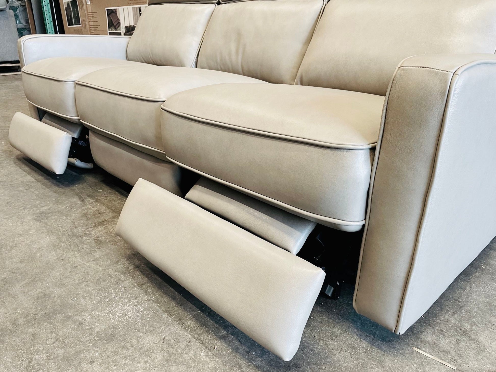 Jackston Leather Power Reclining Sofa with Power Headrest, Tan