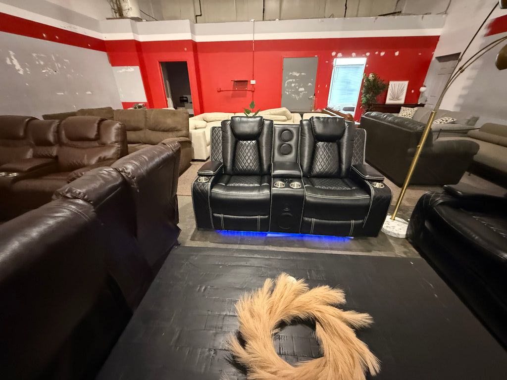 Ajaipal 2 Piece Power Reclining Breathing Faux Leather with LED and Reading Light Living Room Set (Set of 2)